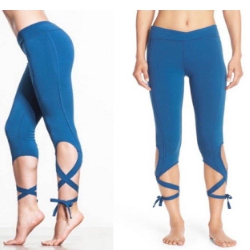 Free People Movement Blue Bow Leggings